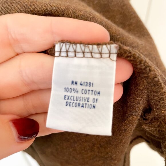 Polo Ralph Lauren Brown Quarter Zip Pullover Sweater Estate Rib Pony, Size Large - Picture 7 of 10